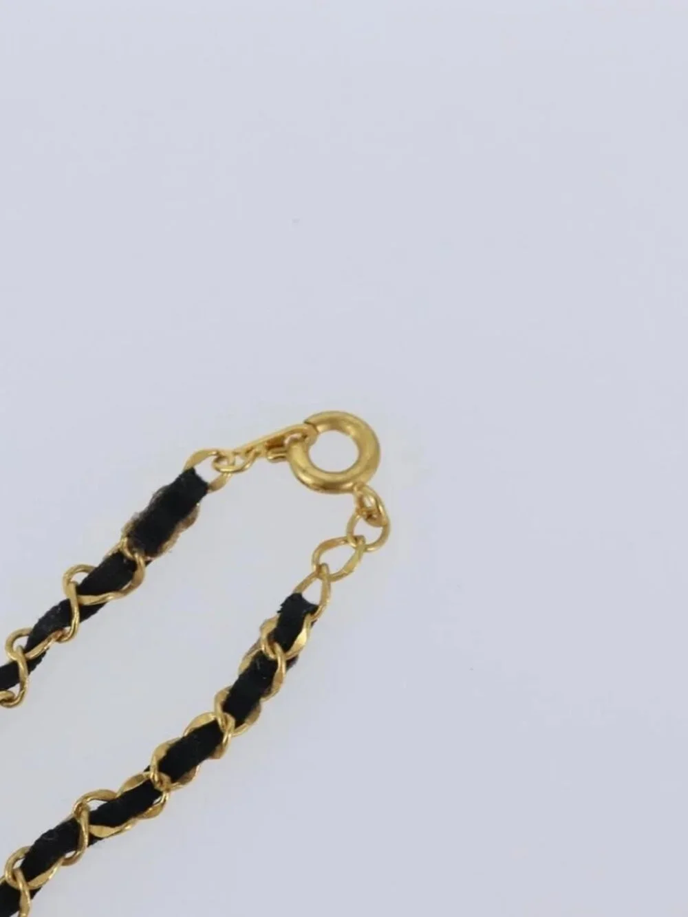 CHANEL Perfume Necklace metal Gold CC Auth mr1750